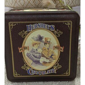 Vintage Hersheys  Milk Chocolate Tin Box With Victorian Design Limited Edition